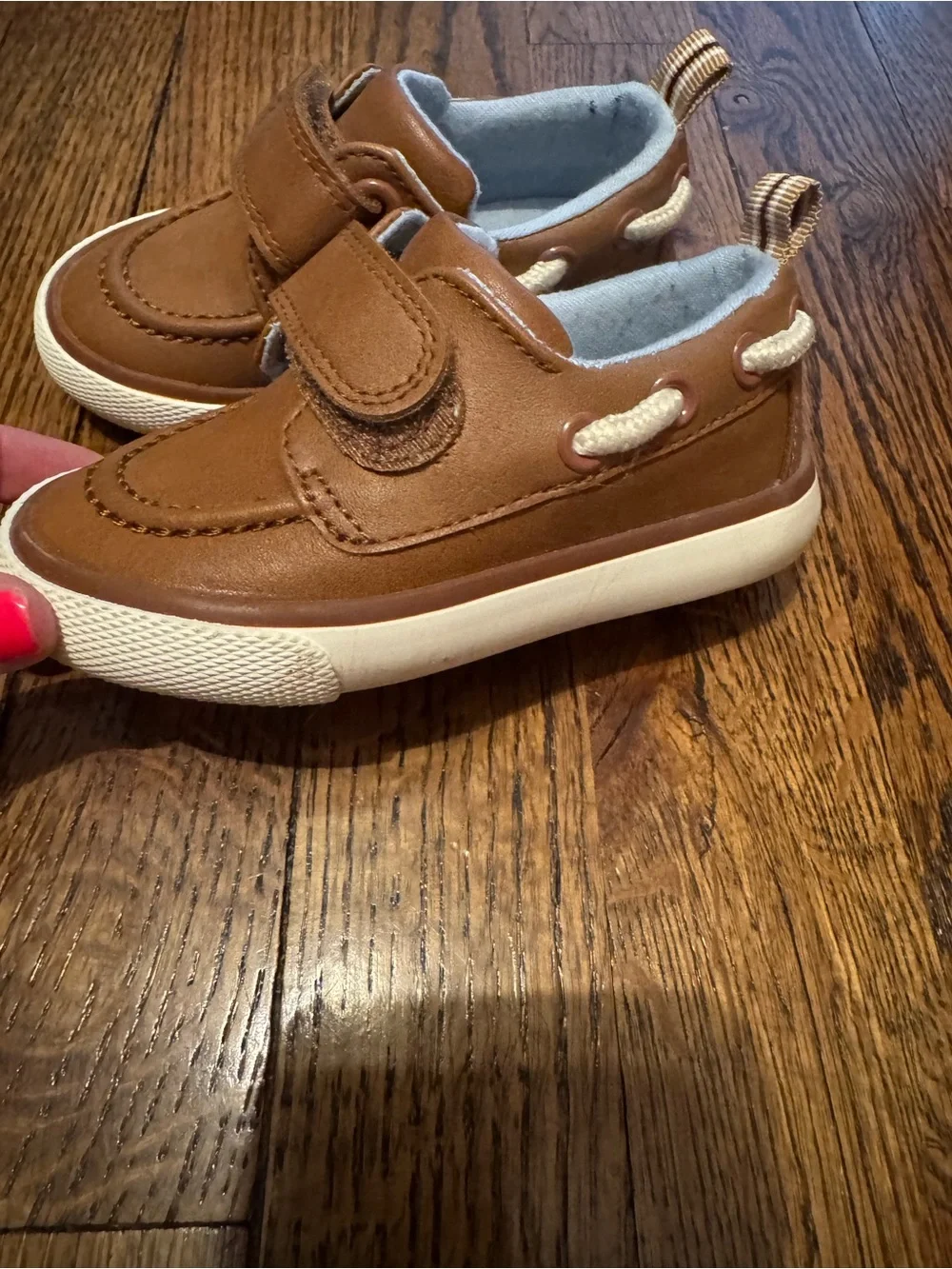 Cat & Jack Toddler Brown Hook-and-Loop Dress Shoes